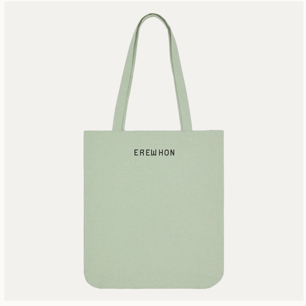 EREWHON Linen Tote Bag Sea Green